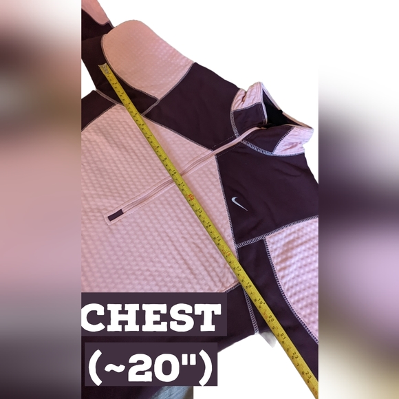 Nike Womens Thermafit Jacket Long Sleeve Half Quarter Zip Pink Maroon Textured - Picture 10 of 12